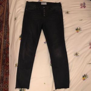 Black Free People button fly jeans